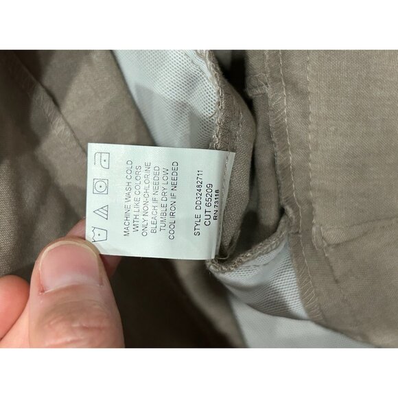 David Dart Womens Dress Pants Size 8 Light Brown Straight Leg Flat Front - Picture 8 of 9